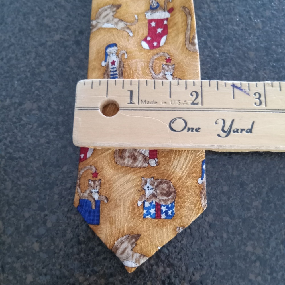 J.Z. Richards Handmade All Silk Christmas Kittens Necktie‎ Lot 0f 3 - Picture 3 of 8